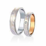 雪銀花 Setsuginka (Mokume Gane WG,PG,GG,SV · Straight)