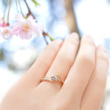 桜一輪(エンゲージリング)