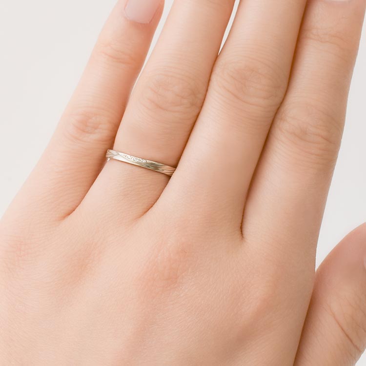 結婚指輪デザイン（木目金ストレートPGxSV-プラチナ）｜杢目金屋
