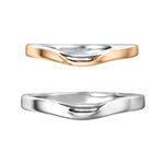 Combination (V Shape)<br>(Upper) pink gold<br>(Lower) Platinum<br>inner: Platinum