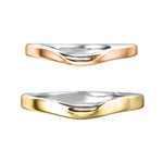 Combination (V shape)<br>(Upper) pink gold<br>(Lower) Yellow Gold<br>inner : Platinum